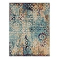 thumbnail image 3 of Unique Loom Vita Collection Area Rug - Pollock (9' 10" x 13' 1" Rectangle Blue/Brown), 3 of 7