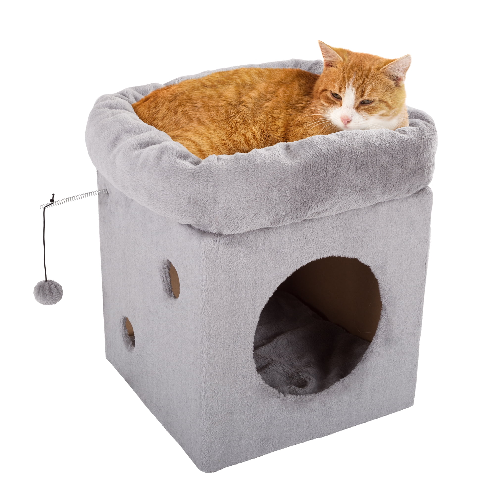 Petmaker Cushion Pet Cat Bed, Gray