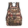 thumbnail image 3 of Balery Patriotic Deer Soldier Salute Lightweight Backpack for Men and Women - Durable and Water-Resistant, Ideal for School, Work, Travel, and Everyday Use, 3 of 9