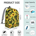 thumbnail image 5 of Stylish Sunflower Flowers Backpack with Padded Computer Compartment Perfect for School and Work Essentials Heavy Duty Bookbag with Accessory Pockets Excellent Gift, 5 of 5