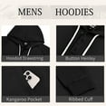 thumbnail image 6 of GENTS BLISS Henley Men Hoodies Sweatshirts Lightweight Sweatshirts for Men Drawstring Men Hoodies with Kangaroo Pocket, 6 of 7