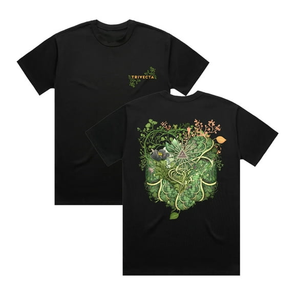 Trivecta Wild Roots Tee Crewneck Short Sleeve Cotton T-shirt Women Men Streetwear Tops