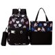 thumbnail image 1 of Cartoon Kuromi School Bag 3PCS Set w/ Tutorial & Pencil Bag  Negro Como se describe, 1 of 1