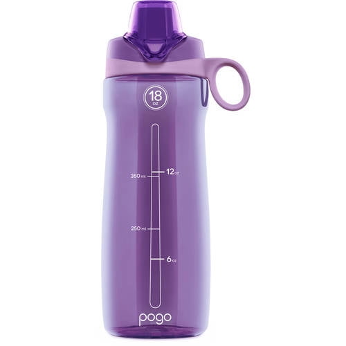 Pogo BPAFree Plastic Water Bottle with Chug Lid, 18 oz