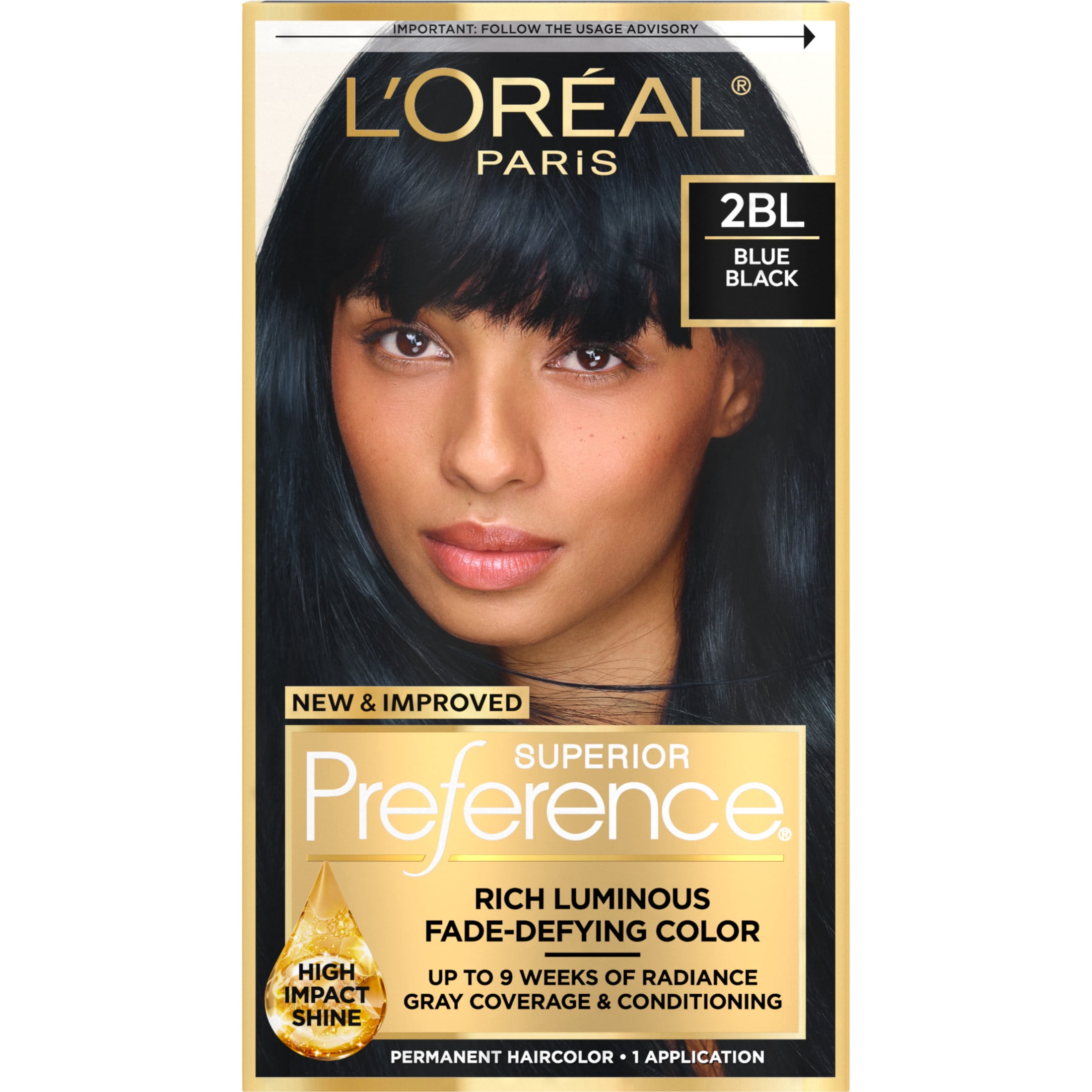 L'Oreal Paris Superior Preference Permanent Hair Color Blue Black PLUS PREFERENCE CONDITIONER