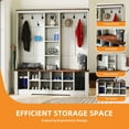 thumbnail image 4 of Uforic Large White Hall Tree with Shoe Storage, Coat Rack with Bench for Entryway, Adjustable Shelf, 4 of 6