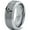 Grey Bevel Tungsten, variant on Tungsten Heart Cross Band Ring 8mm Men Women Comfort Fit Black Step Bevel Edge Brushed Gray Polished