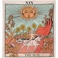 thumbnail image 1 of Tapiz de tarot para colgar en la pared, tapiz de tarot, tapiz de tarot, tapiz de tarot sol luna estrella tapiz de decoración tapices arte de pared para dormitorio decoración del hogar 150 cm x 130 cm Vhermosa LKX-1457-1, 1 of 7