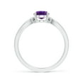 thumbnail image 2 of ANGARA Natural Prong-Set Solitaire 1.15 ct Amethyst Split Shank Ring in 14K White Gold for Women (Size-8x6mm) | February Birthstone, Anniversary, Jewelry Gift for Women | Natural Amethyst Ring, 2 of 10