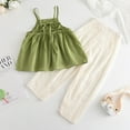 thumbnail image 6 of Siilsaa Baby Girl Easter Outfit Girl Summer Clothes Short Sleeve Romper Elastic Waist Shorts 2Pcs Outfits Set A,110, 6 of 9
