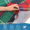 thumbnail image 3 of Yayeee Kitchen Curtains Tier Pair Light Filtering 27"x24" Rod Pocket Short Cafe Window Panel, Red Green Pattern, 3 of 7