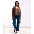 thumbnail image 5 of Leopard Printed Tie Neck Blouse, 5 of 8