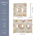 thumbnail image 2 of Yayeee Toggle Light Switch Wall Plate 3-Gang 6.37"x4.48" Decorative Outlet Cover, Pink Seashell, 2 of 7