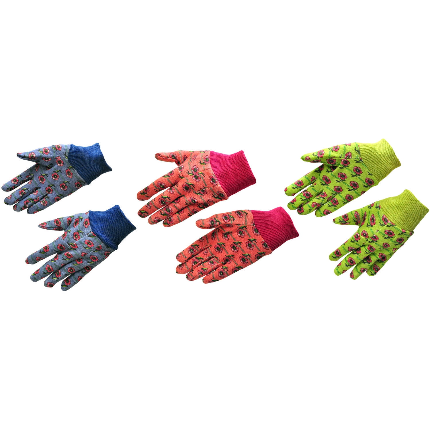 Briers Gardening Jersey Gloves Lightweight & Soft Rubber Grip 1 Pair Size Medium 