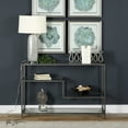 thumbnail image 5 of Uttermost Leo Iron and Glass Accent Console Table in Aged Gunmetal Gray, 5 of 5
