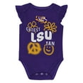 thumbnail image 2 of Girl's Newborn and Infant Outerstuff Purple/Gold LSU Tigers Little Sunshine Two-Piece Bodysuit Set, 2 of 5