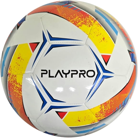 Turbo Soccer Ball - Beautiful Design - Great Quality - Size 2, 3, 4 and 5 for all ages. (WHITE/RED/YELLOW, 4)