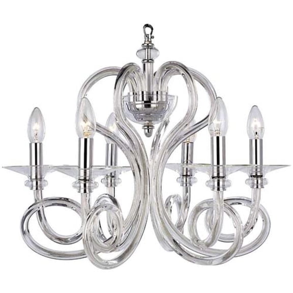 Minka Metropolitan - 60 Watt Six Light Chandelier     -Traditional Installation