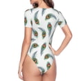 thumbnail image 4 of Naloa Colorful Grass Women's Short-Sleeved Onesie, One-Piece Swimsuit for Parties, dates, clubs - Small, 4 of 9