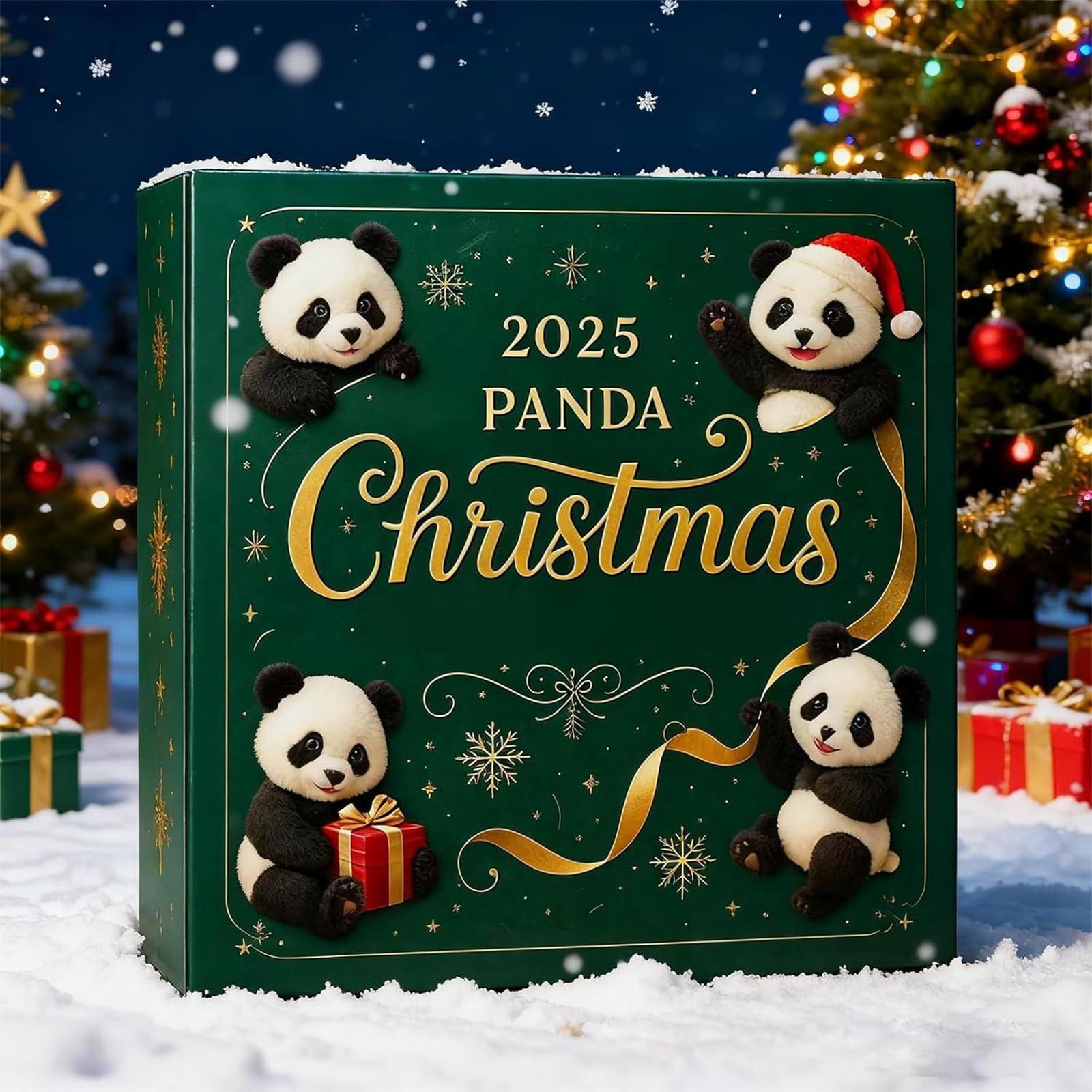 New 2025 Cute Panda New Year Countdown Calendar Gift Box, 24-Piece Acrylic Toy Figurine Blind Box