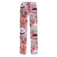 thumbnail image 7 of Zydvens Women Halloween Pajama Pants Wide Leg Lounge Wear with Pockets Soft Elastic Waist Drawstring Sleepwear Bottoms Spooky Orange Ghost Doodle Print Costume Cosplay S-3XL, 7 of 7