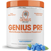 Pre Workout Powder– Caffeine Free All Natural Energy Nootropic Preworkout– Genius Brand Blue Raspberry