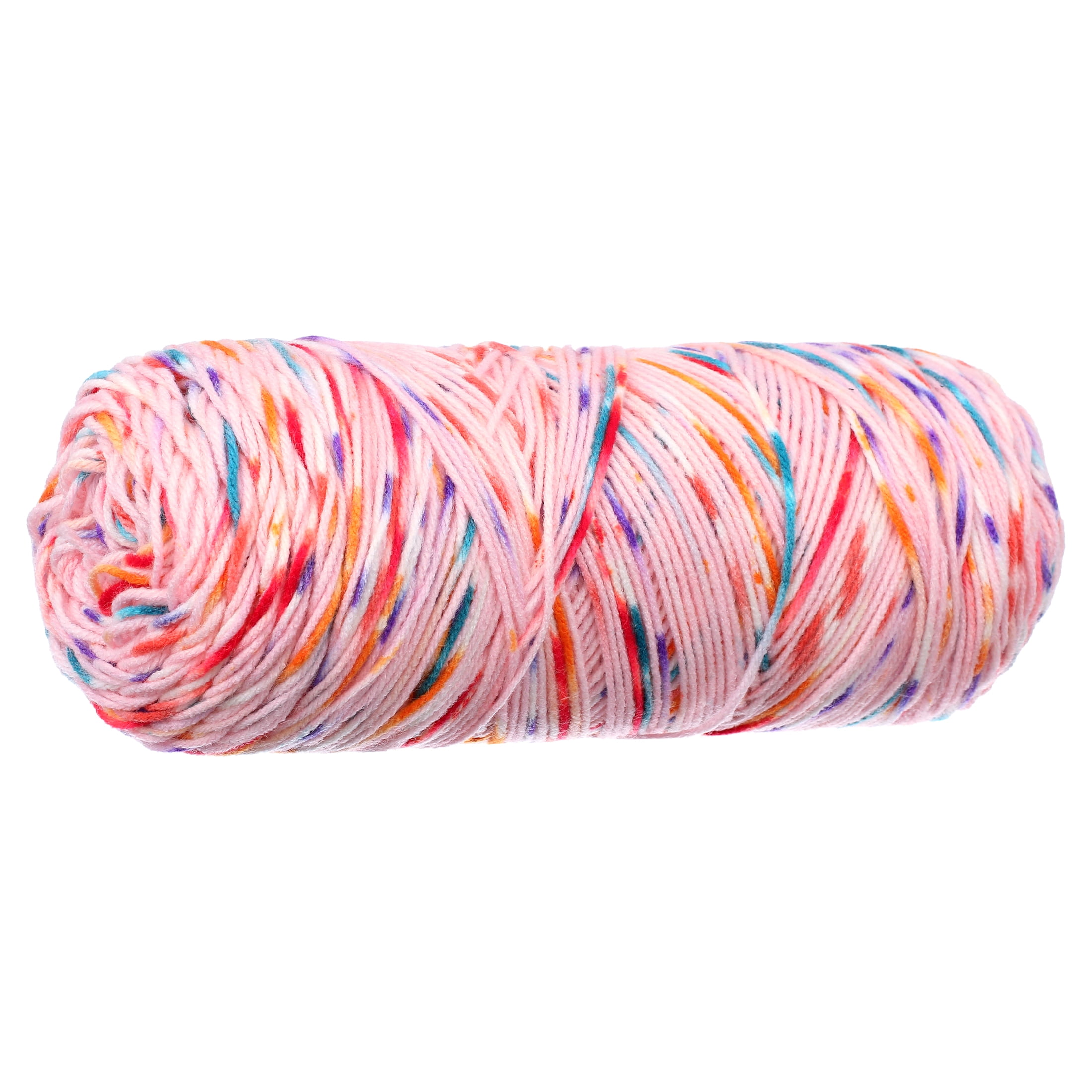 (2 pack) Red Heart Super Saver Medium Acrylic Yarn, Speckle Bubblegum, 10oz 482yd