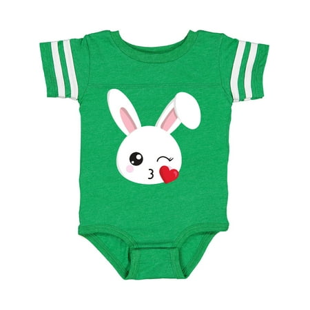 

Inktastic Cute Bunny White Bunny Bunny Sending Kisses Gift Baby Boy or Baby Girl Bodysuit