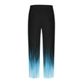 thumbnail image 4 of IROINNID Drawstring Pants for Men Summer Casual Gradient Wide Leg Relaxed Fit Elastic Waist Straight Trousers Stylish Beach Pants,Blue, 4 of 5