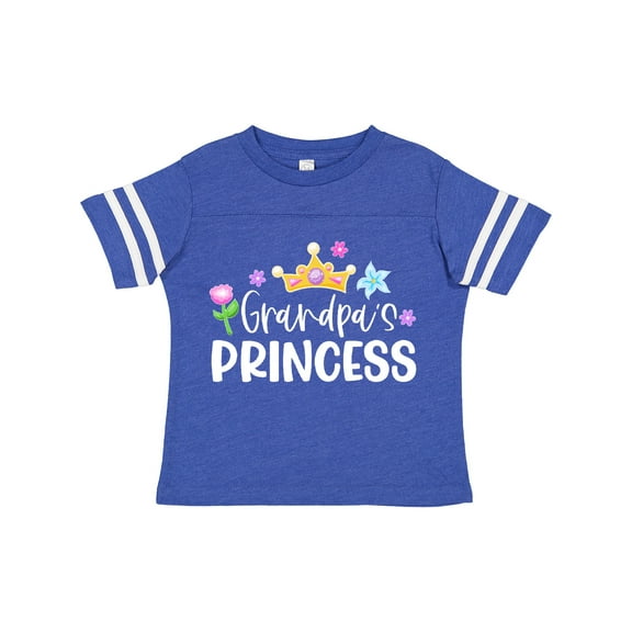 Inktastic Grandpa's Princess Crown and Flowers Girls Toddler T-Shirt