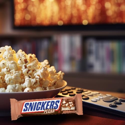 SNICKERS Pecan Milk Chocolate Candy Bar Full Size Singles, 1.41 oz (Pack of 24)