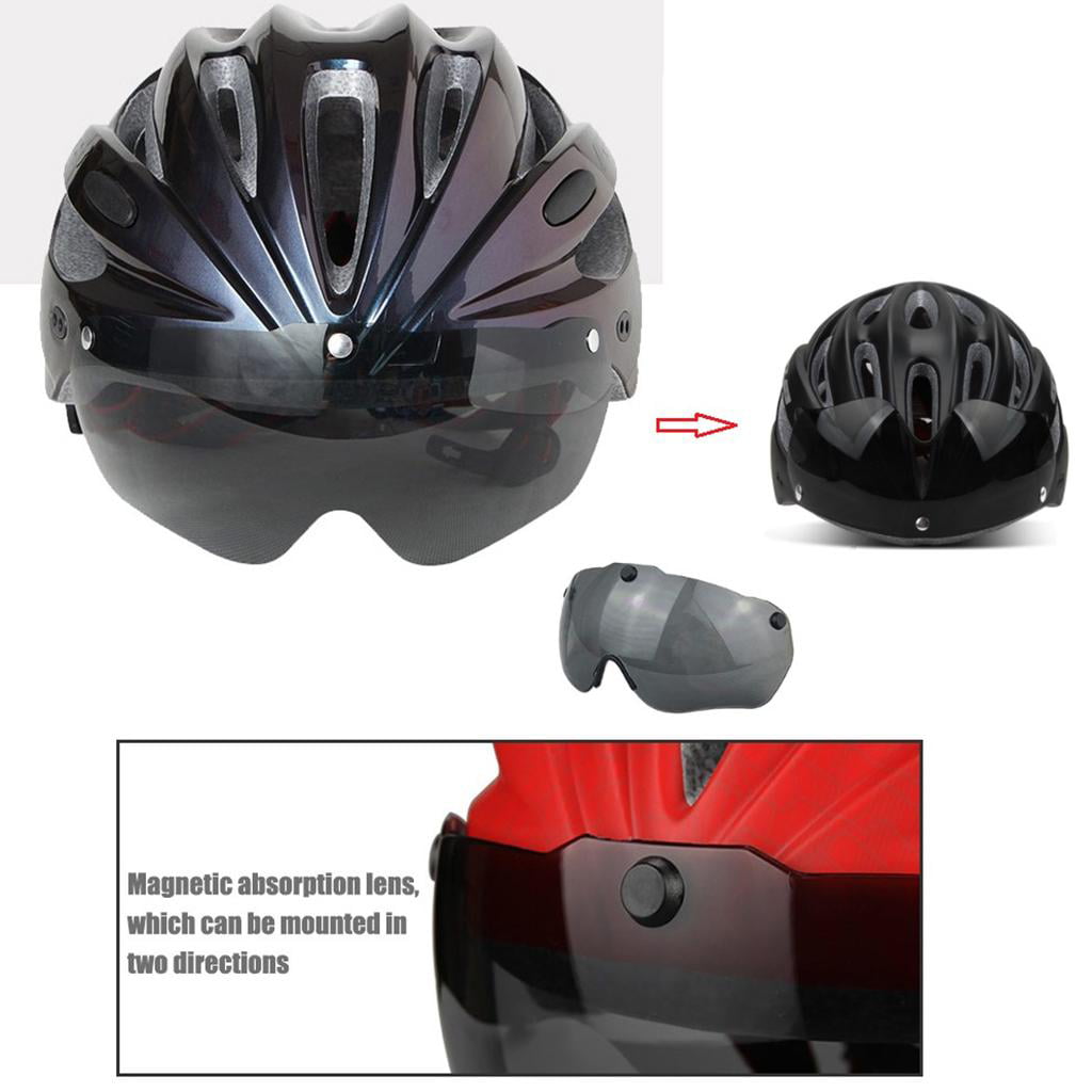 2Pcs Cycling Helmet Replacement Lens Road MTB Bike Magnetic Glasses Goggles Lens 