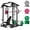 Black Smith Machine/290LBS Colorful Plates/Weight bench, variant on Mitonos Multi-Function Smith Power Cage, 2000 LBS Heavy Duty Squat Rack with Dual Cable Crossover System, All-in-One Home Gym Strength Training Frame with Fitness Accessories