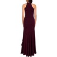 thumbnail image 2 of Vestido de noche ajustado de sirena con abertura y cuello alto para mujer, vestido de cóctel para fiesta maxi, 2 of 5