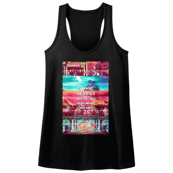 Street Fighter Stage Select Black Women's Racerback Tank Top