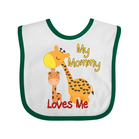 

Inktastic My Mommy Loves Me Giraffe Gift Baby Boy or Baby Girl Bib