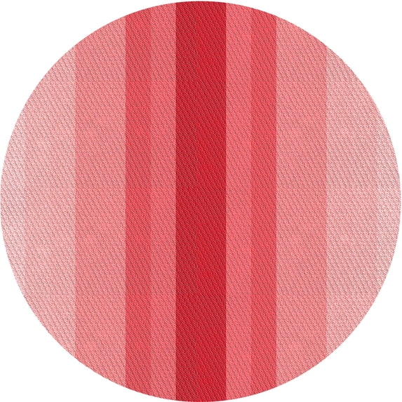 Ahgly Company Indoor Round Patterned Light Coral Pink Area Rugs, 6' Round