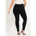 thumbnail image 2 of June + Vie Women's Plus Size Formfit Classic Ponte Pant, 2 of 5