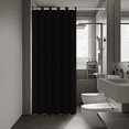 thumbnail image 2 of Cortina Para Baño De Tela Lavable Impermeable Lino 200x200 Xtellar Negro 200×200, 2 of 3