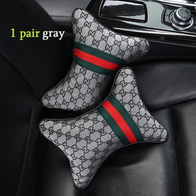2022 Funda De Asiento De Coche De Lujo Juego Completo De Lino Reposacabezas Almohada Auto Volante Cojín huangjie unisex