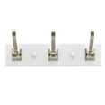 thumbnail image 4 of Richelieu T39201184 11-13/16" Wide 3 Hook Wooden Coat Rack - White, 4 of 4