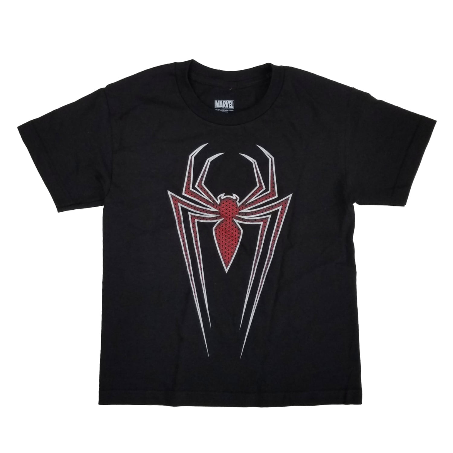 Marvel Marvel Boys Black Red Spider Man Logo Graphic Tee T Shirt Medium 10 12 Walmart Com Walmart Com