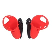 BESTSKY Quest Pro Red Touch Controller Silicone Grip Cover with Knuckle Straps, 2-Pack Protector for Comfortable Gaming and VR Experience