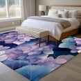 thumbnail image 4 of Vintage Hydrangea Area Rugs 8'x10', Washable Small Throw Rugs for Living Room Patio, Spring Purple Flowers Garden Plants Indoor Outdoor Rug Non-Slip Low Pile Carpet Runner Reversible Floor Mats, 4 of 8