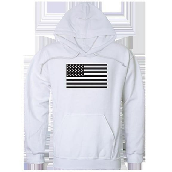 Tonal Flag Graphic Pullover Sweatshirt, White - Small
