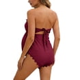 thumbnail image 7 of Maternity Women One-Piece Bathing Suit Solid Color Sleeveless Swimsuit Print Swimwear For Beach Pool Vacation, 7 of 7
