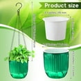 thumbnail image 3 of 3 Pack 4.5 Inch Self Watering Hanging Planter, Hanging Planters for Indoor Plants Basket Bulk Outdoor Plastic Hanging Plant Pots with 3 Hook Chains Drainage Holes for Garden Home(Green), 3 of 8