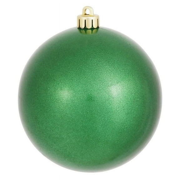 Vickerman 4" Green Candy Ball Ornament, 6 per Bag
