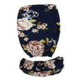 thumbnail image 1 of Abbracc Split Office Chair Covers Stretch Computer Rotating Chair Slipcover ~ 8 Floral-Navy, 1 of 6