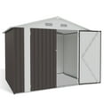 thumbnail image 7 of Aoxun 7.8’x 5.7’ Outdoor Storage Shed, Metal Garden Tool Shed with Lockable Door, Galvanized Steel Shed for Backyard, Lawn and Patio, Gray, 7 of 7